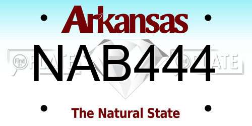 NAB444 Arkansas License Plate
