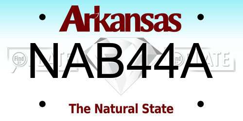 NAB44A Arkansas License Plate