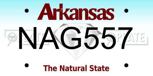 NAG557 Arkansas License Plate