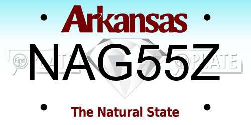 NAG55Z Arkansas License Plate