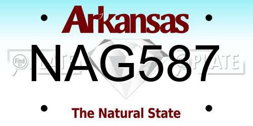 NAG587 Arkansas License Plate