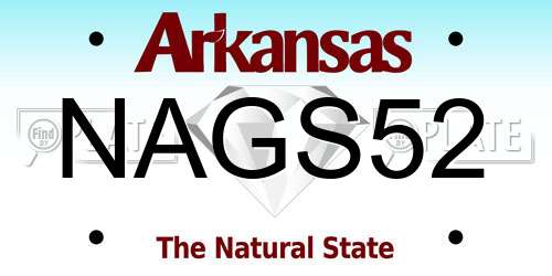 NAGS52 Arkansas License Plate