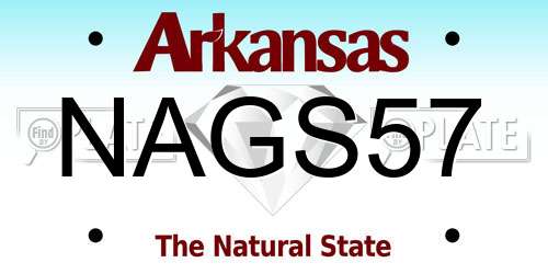 NAGS57 Arkansas License Plate