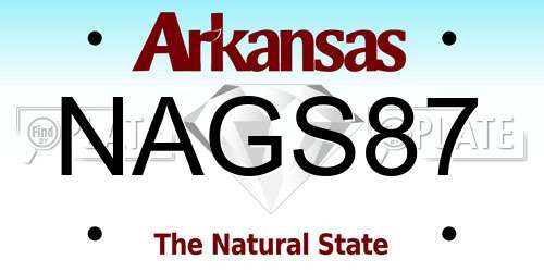 NAGS87 Arkansas License Plate