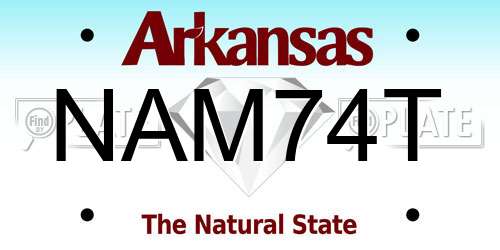 NAM74T Arkansas License Plate