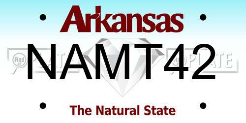 NAMT42 Arkansas License Plate