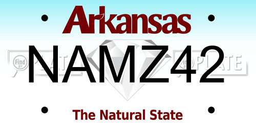 NAMZ42 Arkansas License Plate