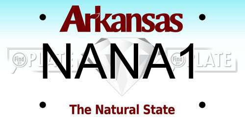 NANA1 Arkansas License Plate