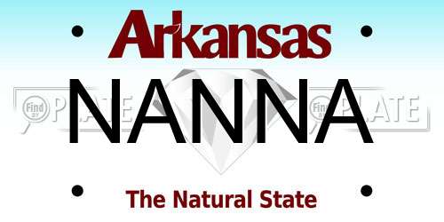 NANNA Arkansas License Plate