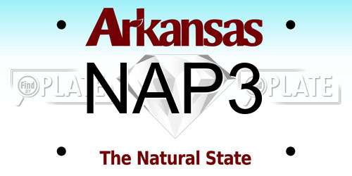 NAP3 Arkansas License Plate