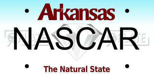 NASCAR Arkansas License Plate