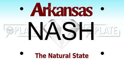 NASH Arkansas License Plate
