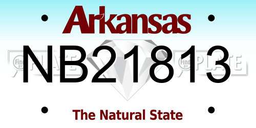 NB21813 Arkansas License Plate