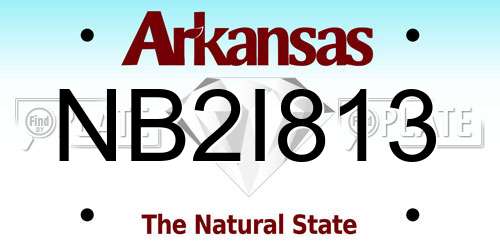 NB2I813 Arkansas License Plate