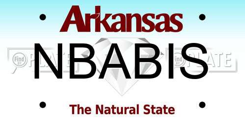 NBABIS Arkansas License Plate