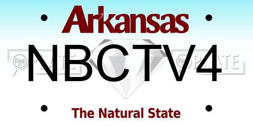 NBCTV4 Arkansas License Plate