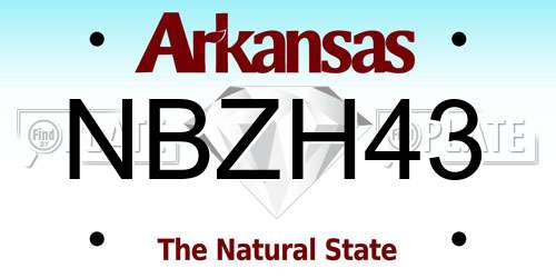 NBZH43 Arkansas License Plate