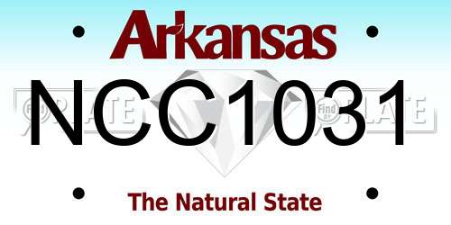 NCC1031 Arkansas License Plate