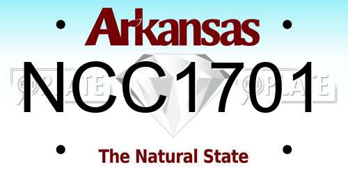 NCC1701 Arkansas License Plate