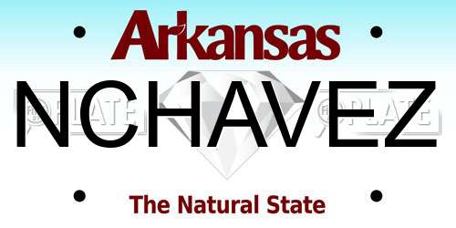 NCHAVEZ Arkansas License Plate