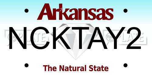 NCKTAY2 Arkansas License Plate