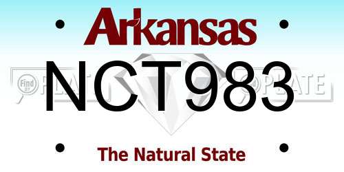 NCT983 Arkansas License Plate