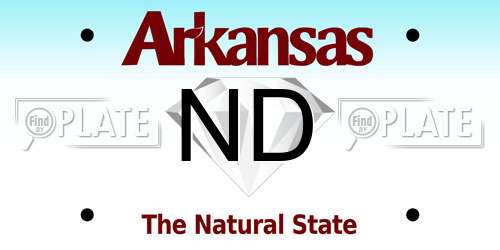 ND Arkansas License Plate