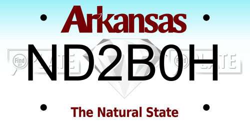 ND2B0H Arkansas License Plate