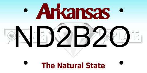 ND2B2O Arkansas License Plate