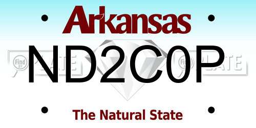 ND2C0P Arkansas License Plate