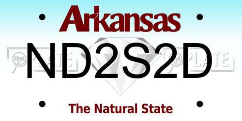 ND2S2D Arkansas License Plate