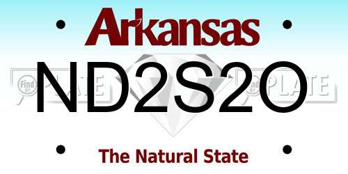 ND2S2O Arkansas License Plate