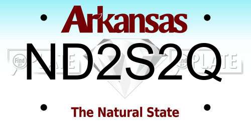 ND2S2Q Arkansas License Plate