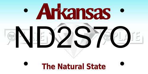 ND2S7O Arkansas License Plate
