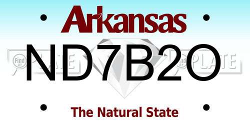 ND7B2O Arkansas License Plate