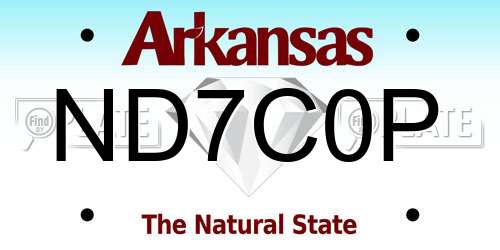 ND7C0P Arkansas License Plate