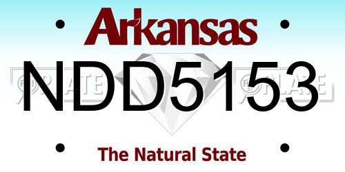 NDD5153 Arkansas License Plate