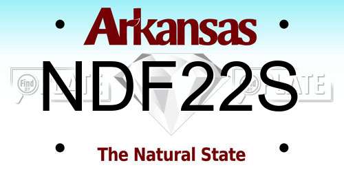 NDF22S Arkansas License Plate