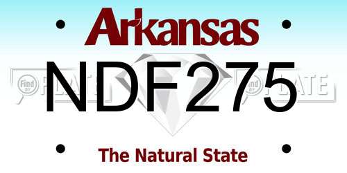 NDF275 Arkansas License Plate