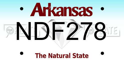 NDF278 Arkansas License Plate