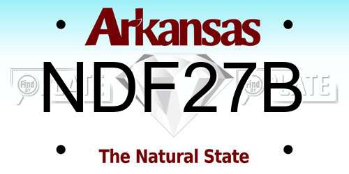 NDF27B Arkansas License Plate
