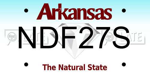 NDF27S Arkansas License Plate