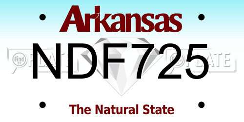 NDF725 Arkansas License Plate