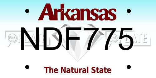 NDF775 Arkansas License Plate