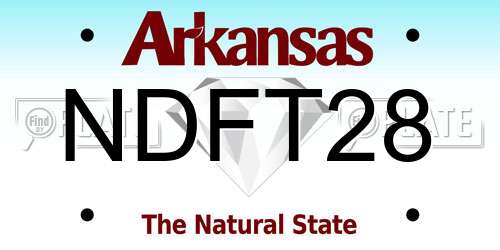 NDFT28 Arkansas License Plate