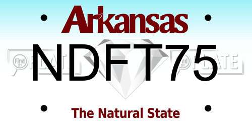 NDFT75 Arkansas License Plate