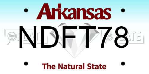 NDFT78 Arkansas License Plate