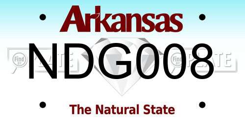 NDG008 Arkansas License Plate