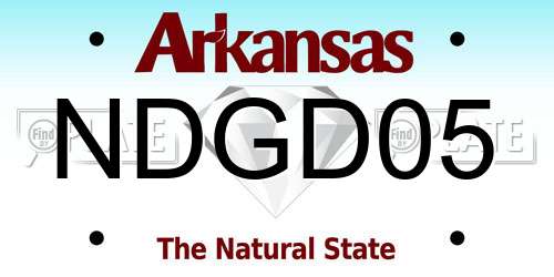 NDGD05 Arkansas License Plate