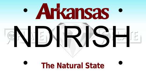 NDIRISH Arkansas License Plate